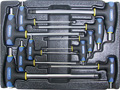Набор Т-образных шестгранных ключей с пластиковой рукояткой 10пр. в ложементе в Твери